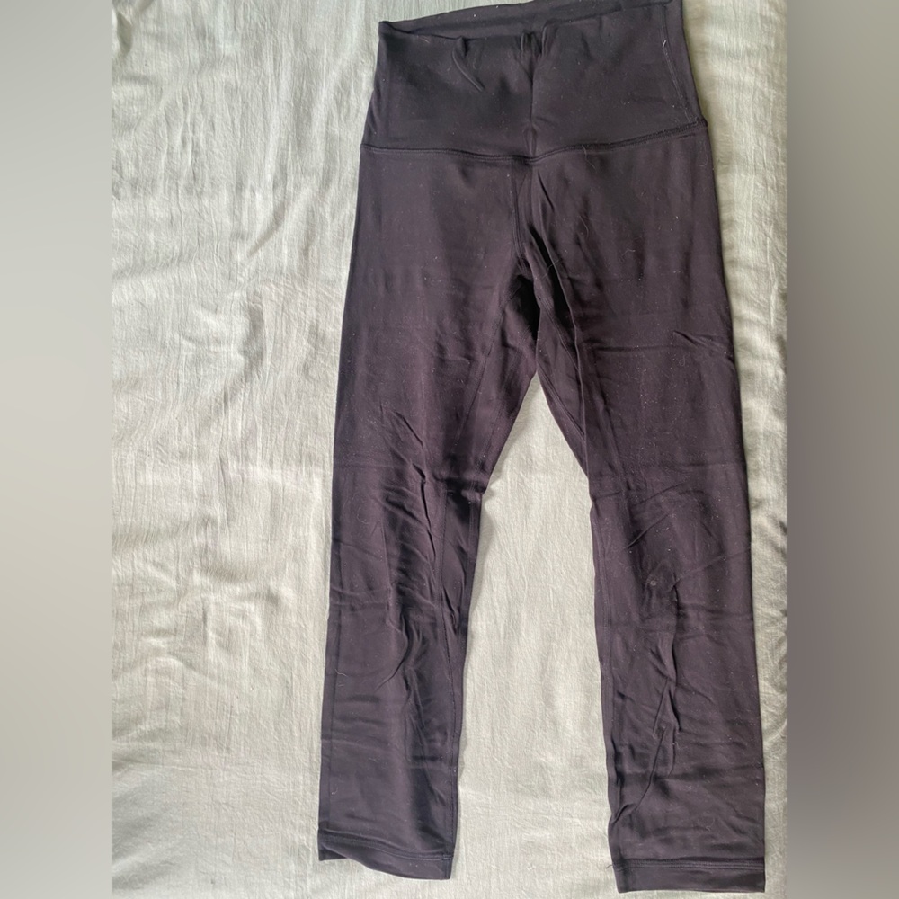 Lululemon black cropped leggings size 2